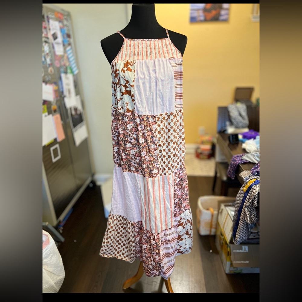Boho Festival Patchwork Maxi Dress